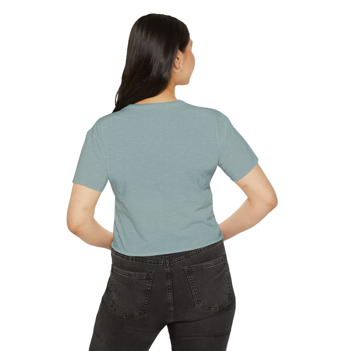 Vintage Winged Stack of Books Crop Top