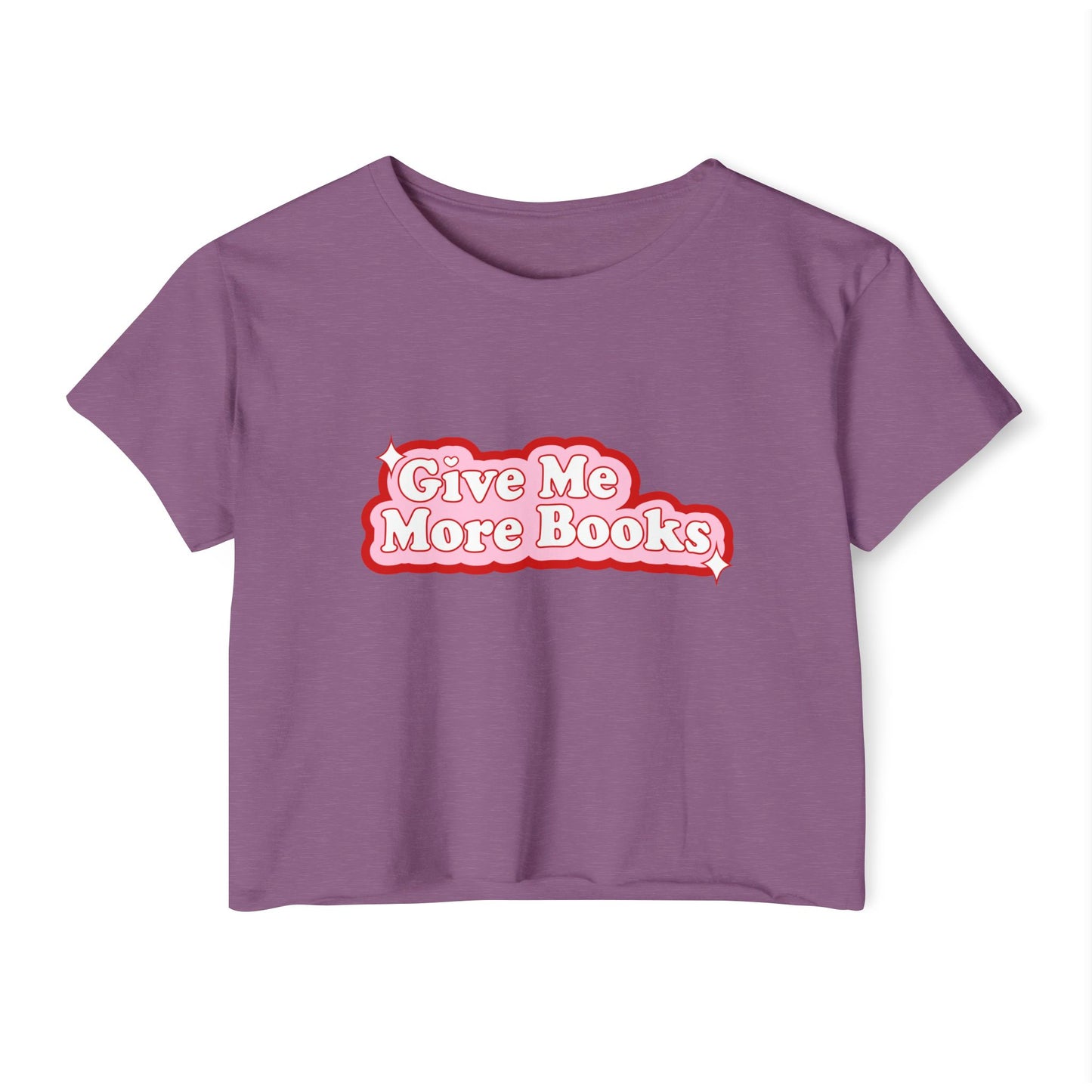 Give Me More Books Crop Top