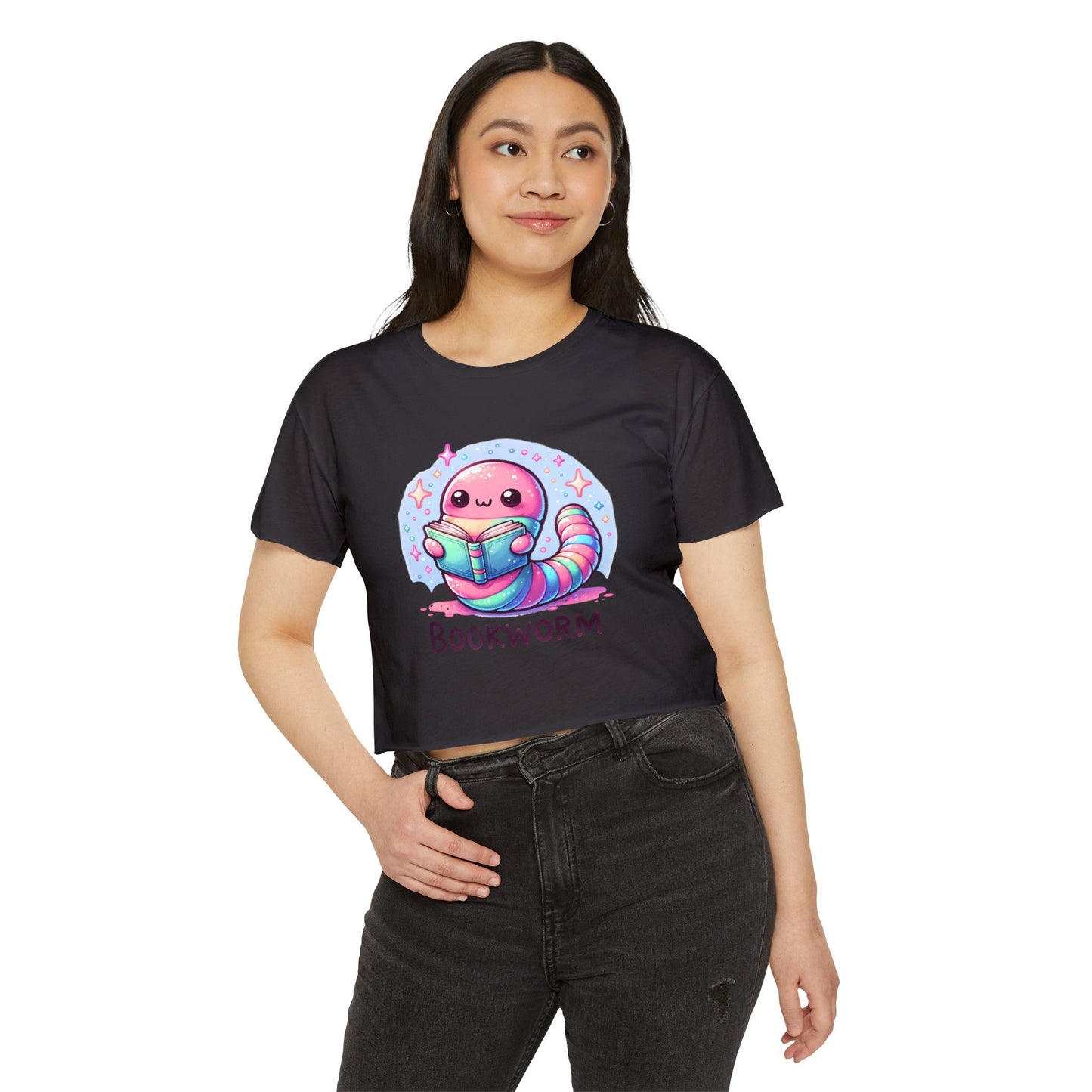 Kawaii Bookworm Crop Top