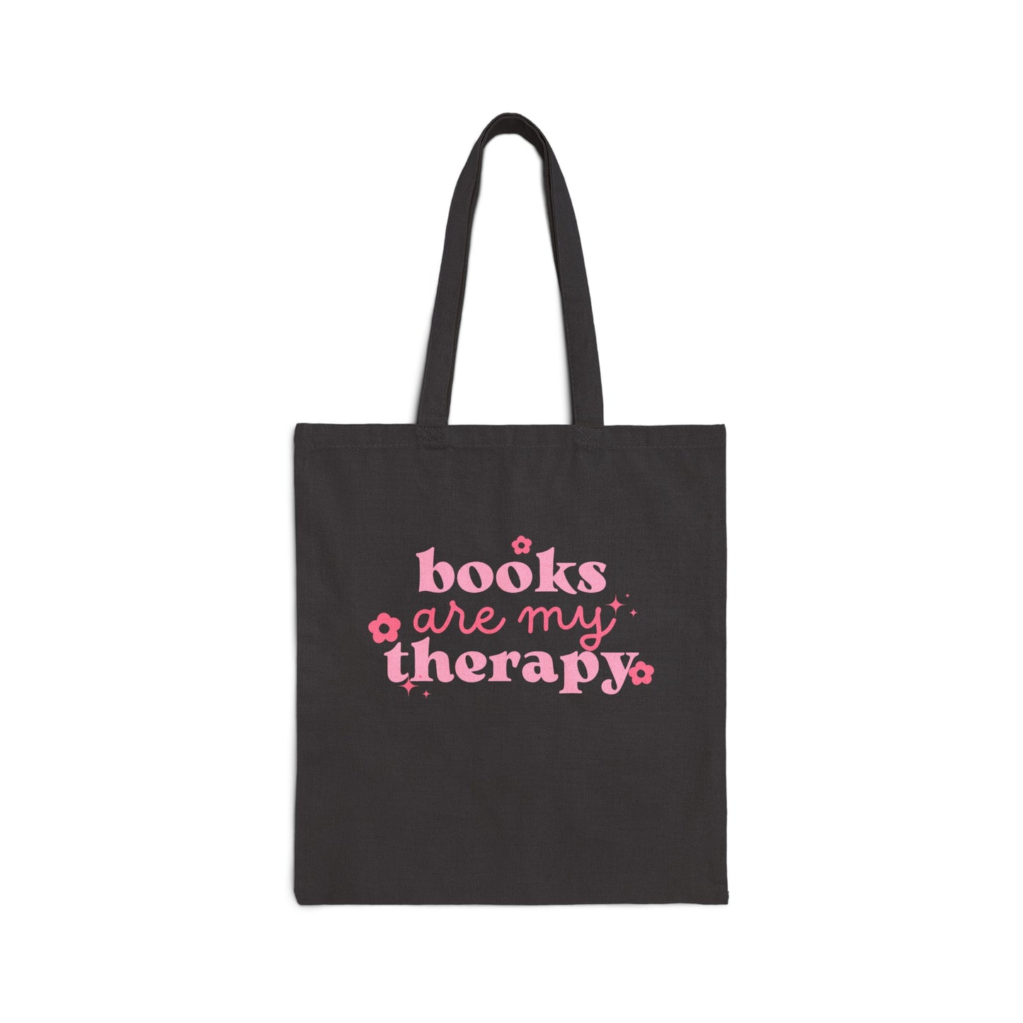 Books Are My Therapy Canvas Tote Bag