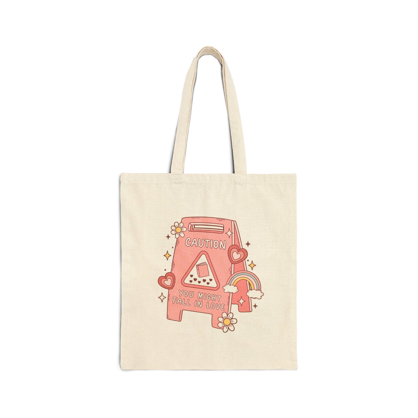 Caution: You Might Fall in Love Canvas Tote Bag