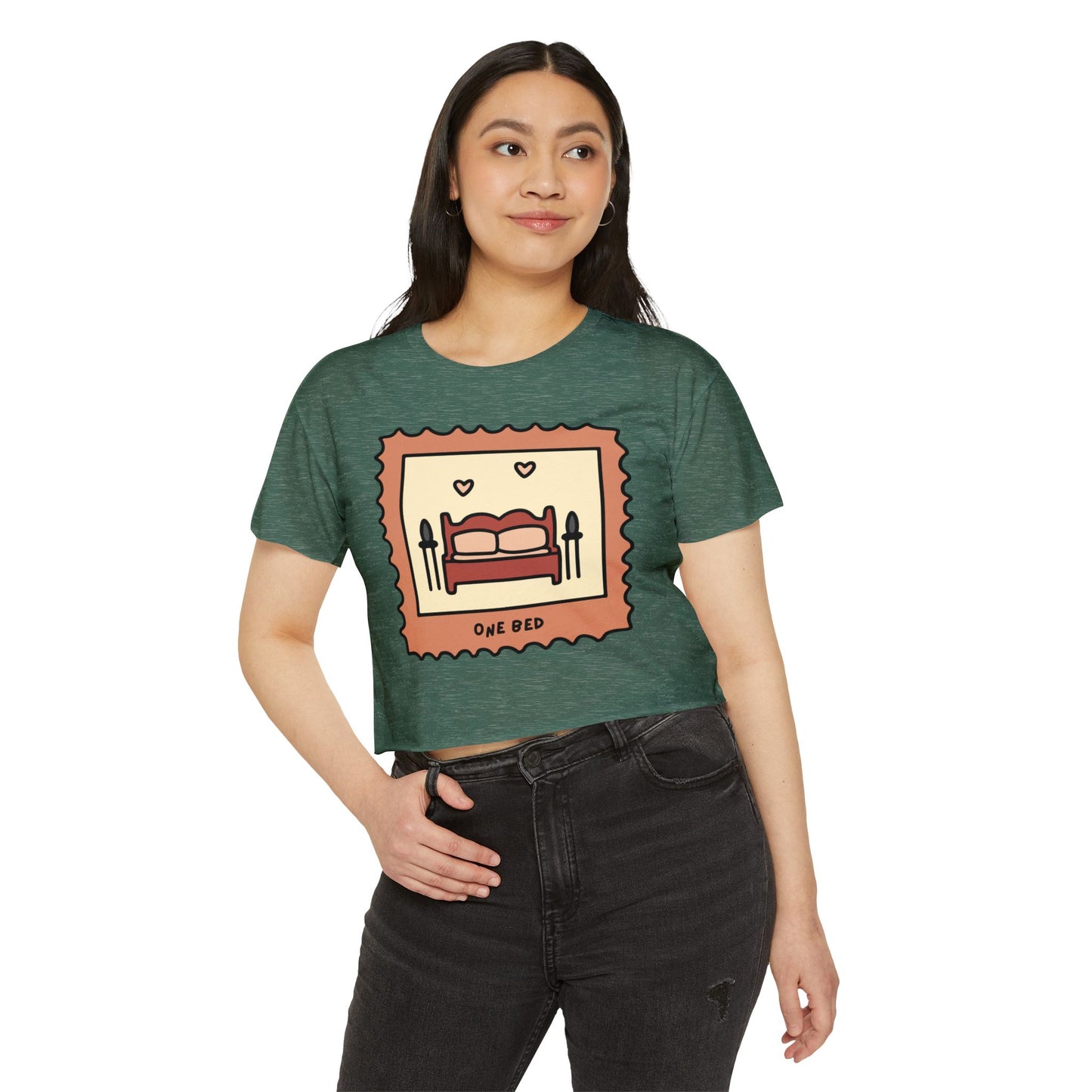 One Bed Book Trope Crop Top