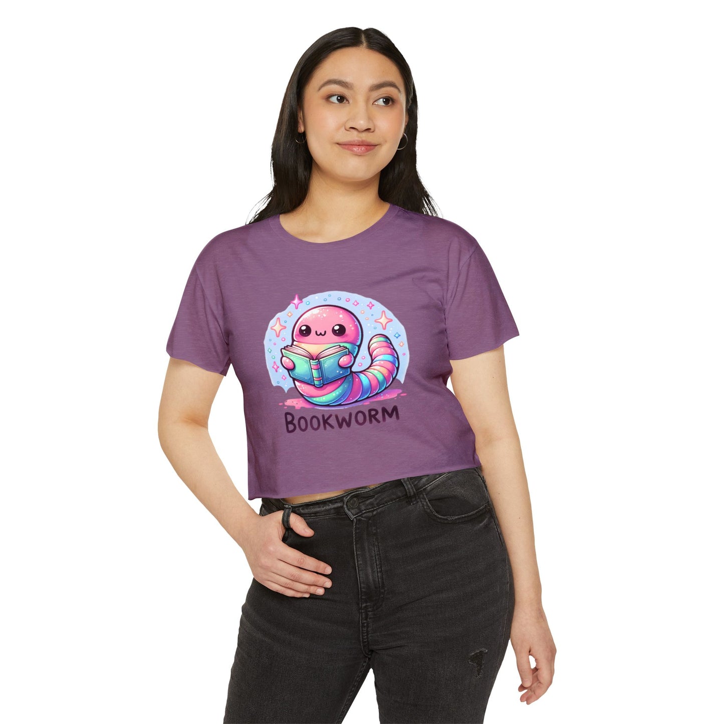 Kawaii Bookworm Crop Top