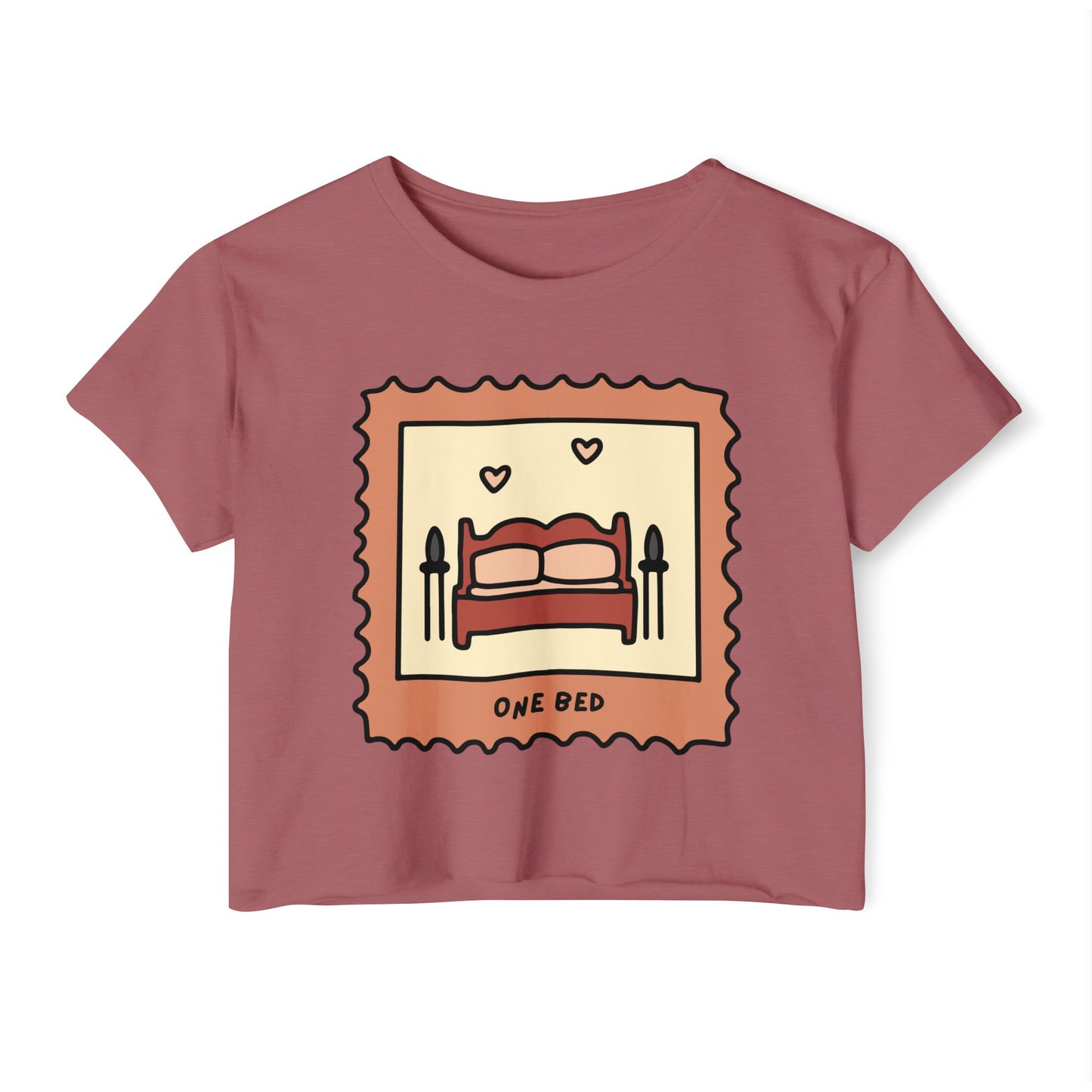 One Bed Book Trope Crop Top
