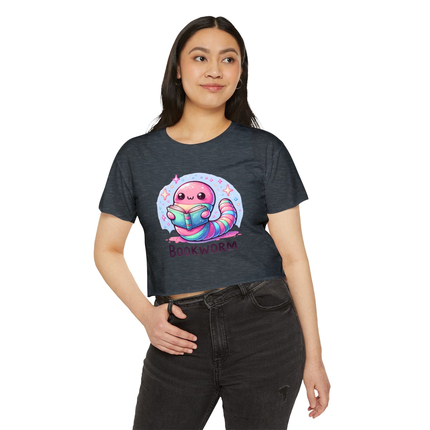 Kawaii Bookworm Crop Top