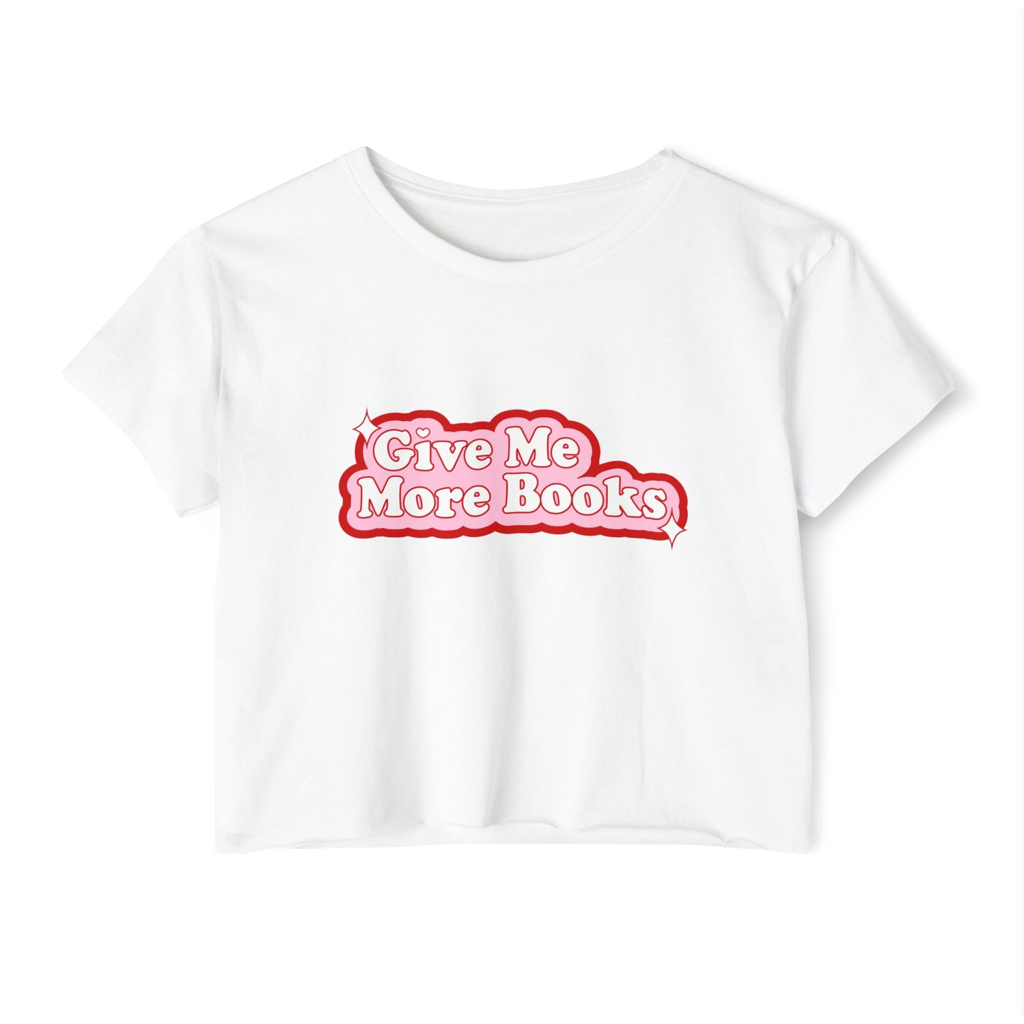 Give Me More Books Crop Top