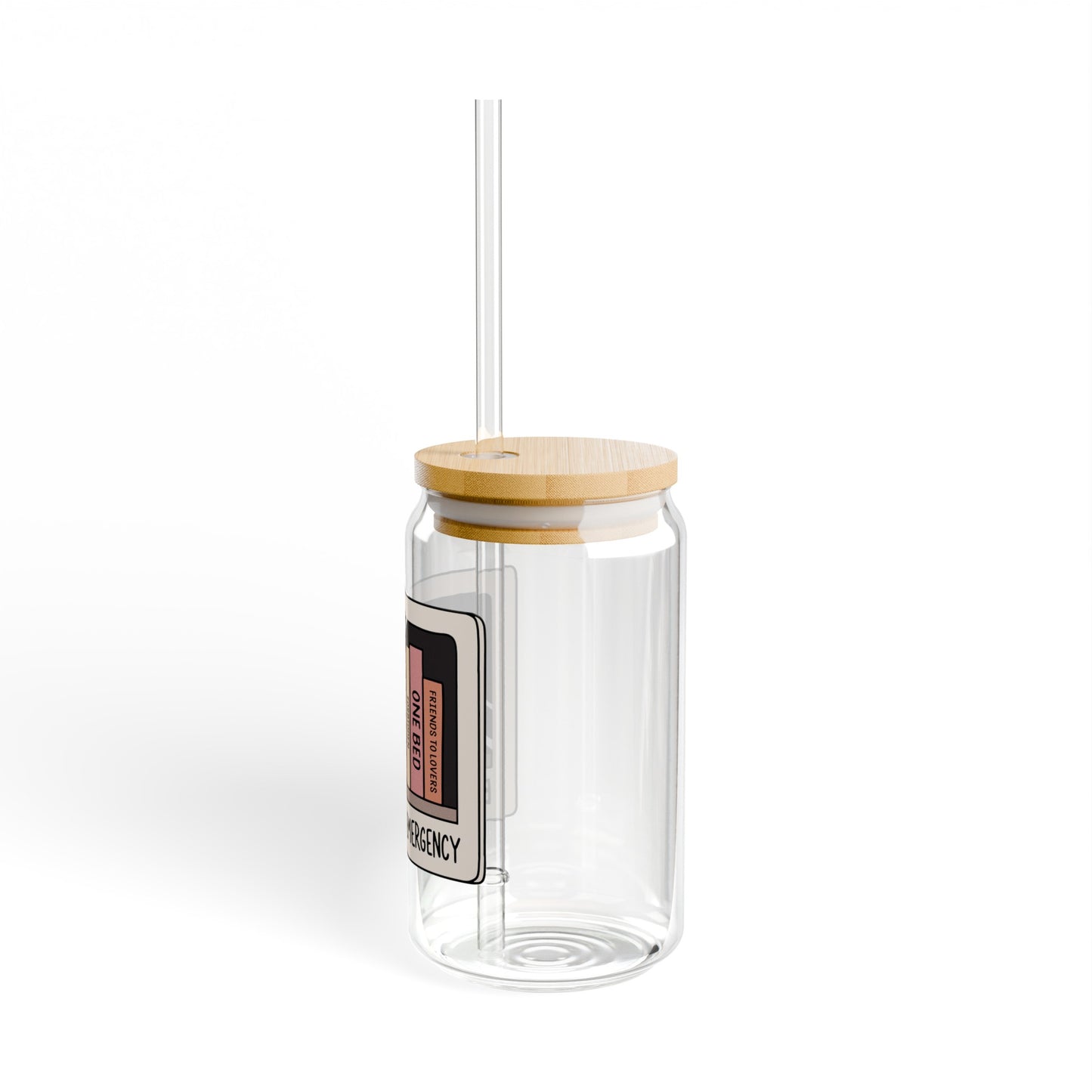 Emergency Book Trope Sipper Glass, 16oz