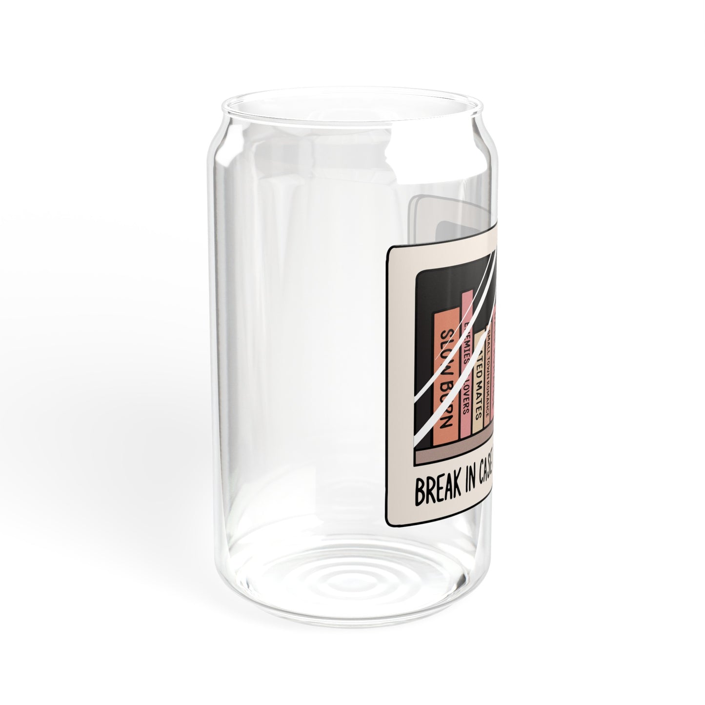Emergency Book Trope Sipper Glass, 16oz