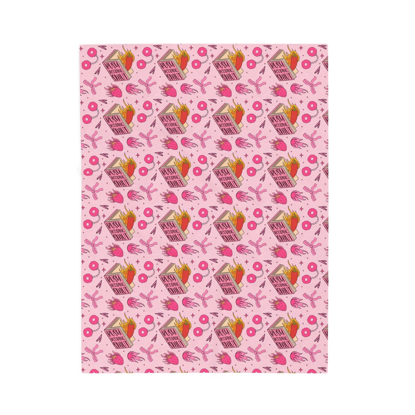 "Busy Reading Smut" Velveteen Plush Blanket