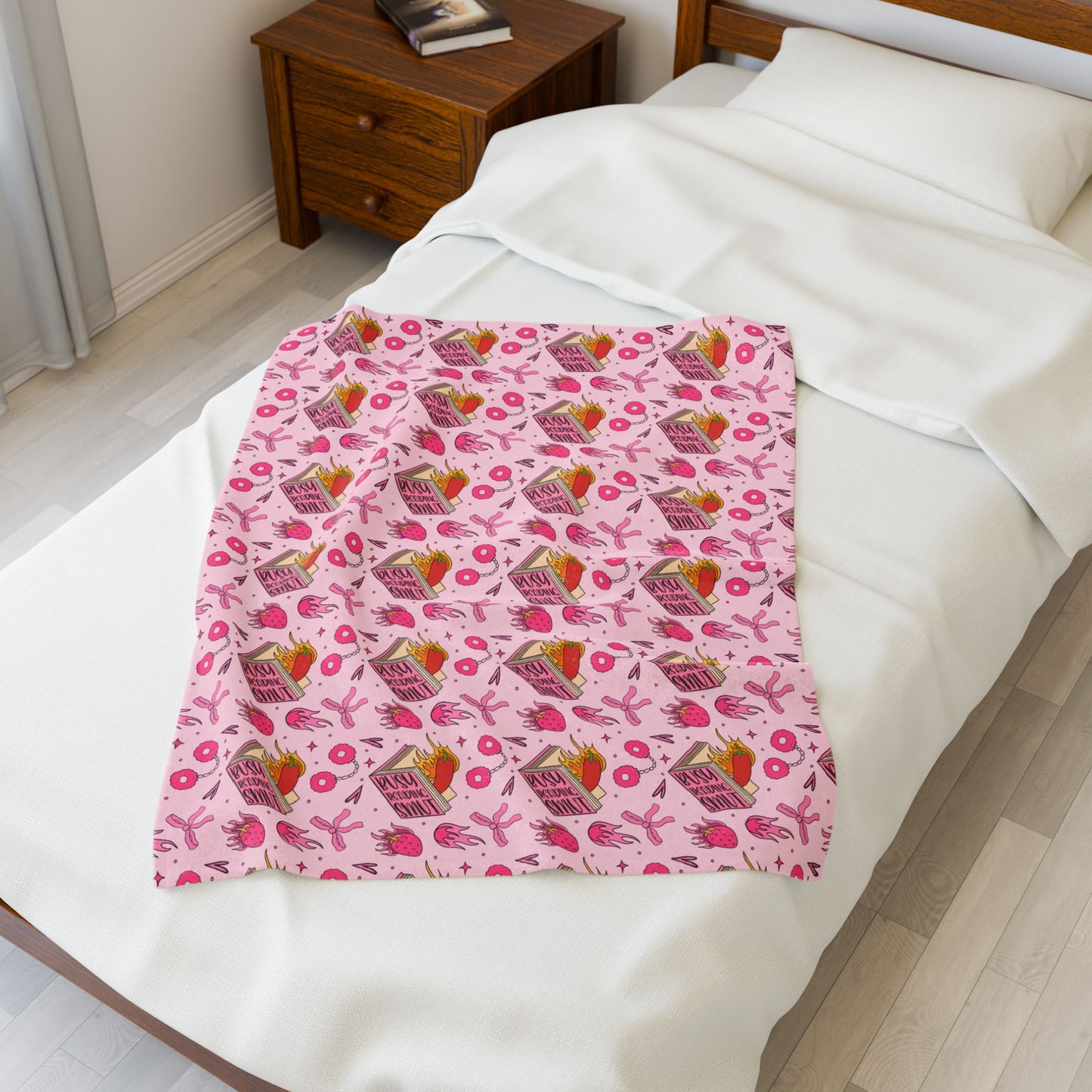 "Busy Reading Smut" Velveteen Plush Blanket