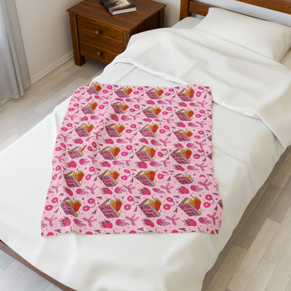 "Busy Reading Smut" Velveteen Plush Blanket