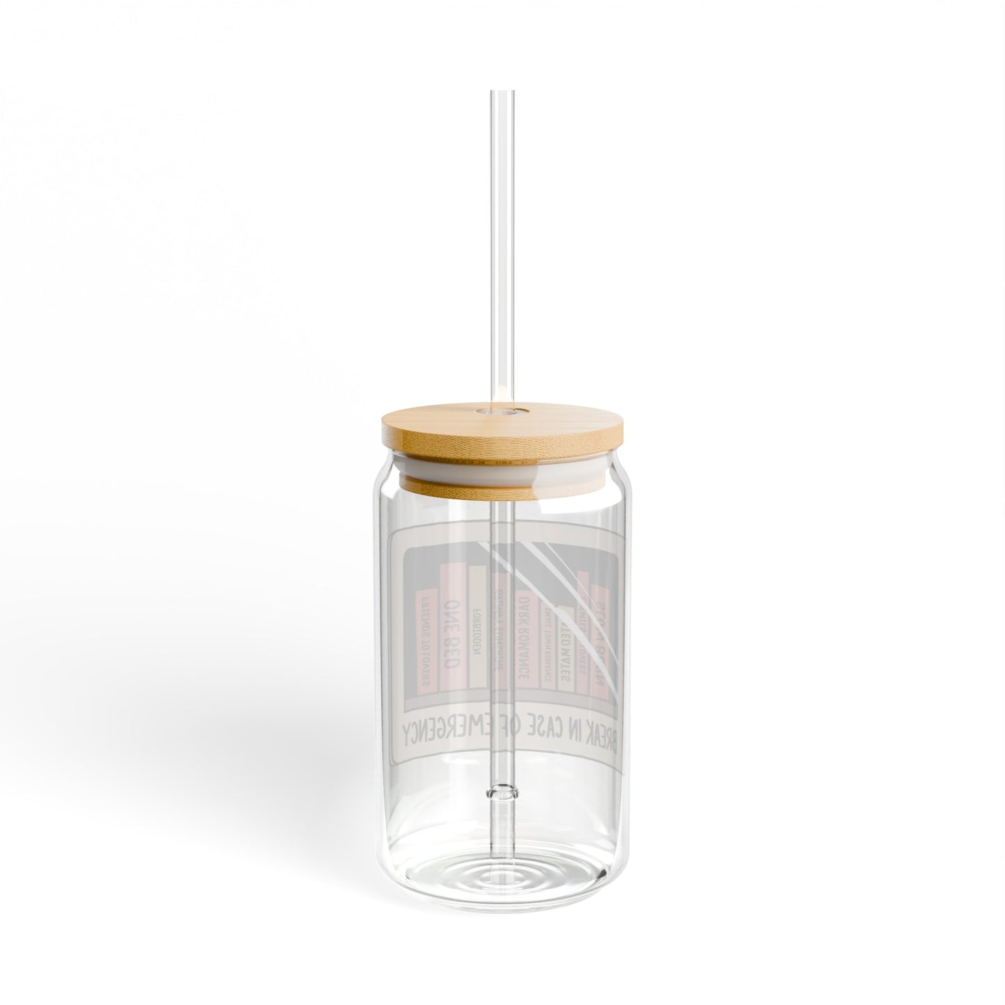 Emergency Book Trope Sipper Glass, 16oz