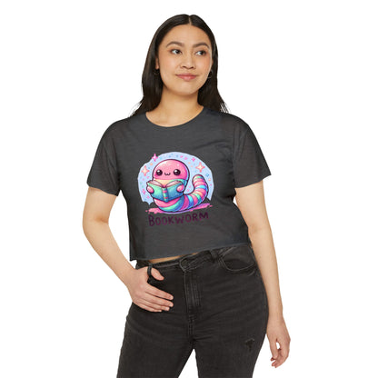 Kawaii Bookworm Crop Top