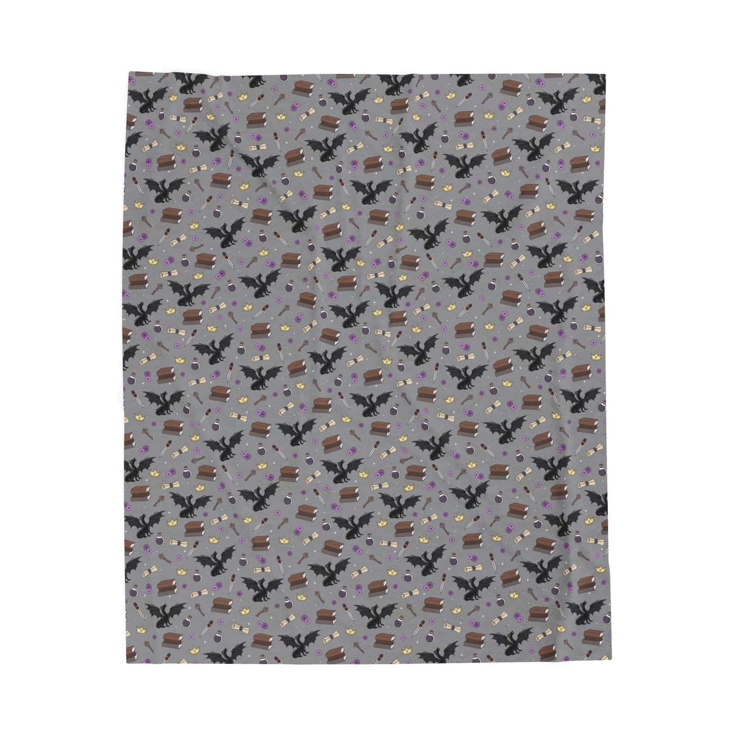 Cozy Velveteen Plush Blanket with Autumn-Themed Design