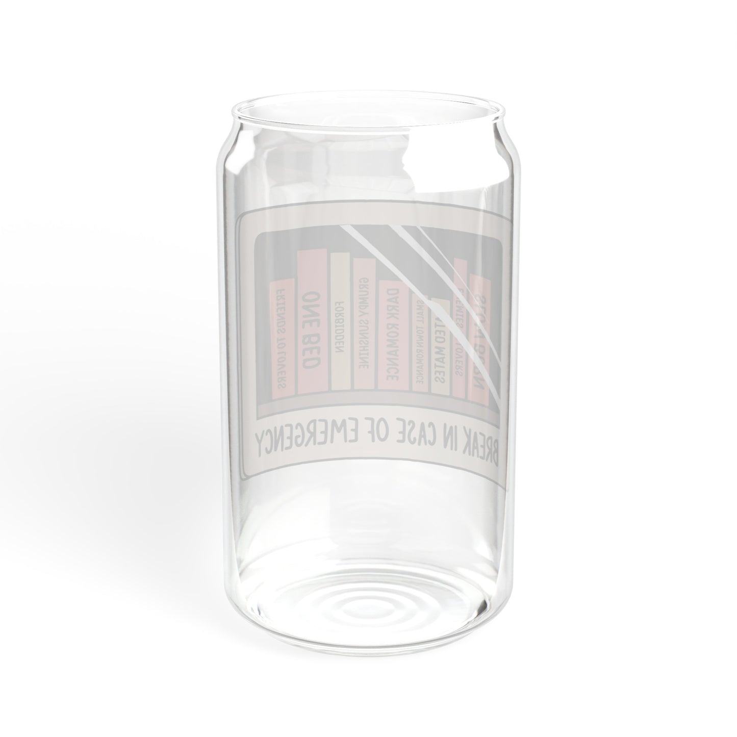 Emergency Book Trope Sipper Glass, 16oz