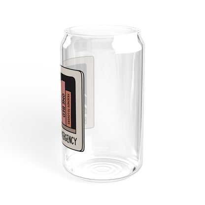 Emergency Book Trope Sipper Glass, 16oz