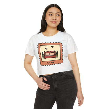 One Bed Book Trope Crop Top